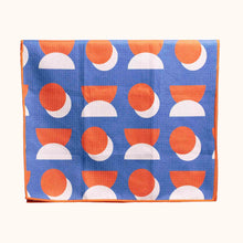 Load image into Gallery viewer, Buzzee Double Sided Tea Towel - Retro Blue