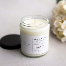 Load image into Gallery viewer, Vanilla Bean + Rosemary Soy Candle
