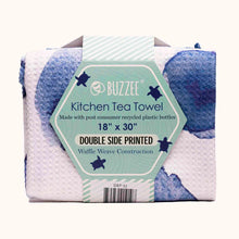 Load image into Gallery viewer, Buzzee Double Sided Tea Towel - Watercolor Navy
