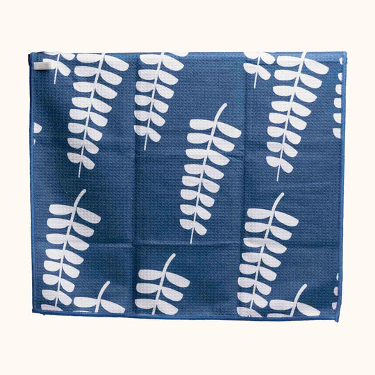 Buzzee Double Sided Tea Towel - Watercolor Navy