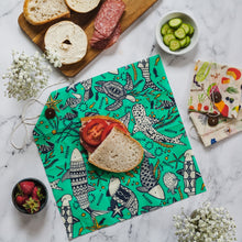 Load image into Gallery viewer, Buzzee Reusable Sandwich Wrap - Aqua
