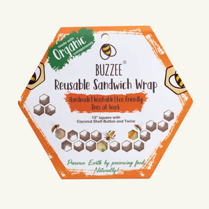 Buzzee Reusable Sandwich Wrap - Bees at Work