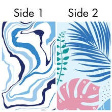 Load image into Gallery viewer, Buzzee Compact Beach Towel - Blue Palm
