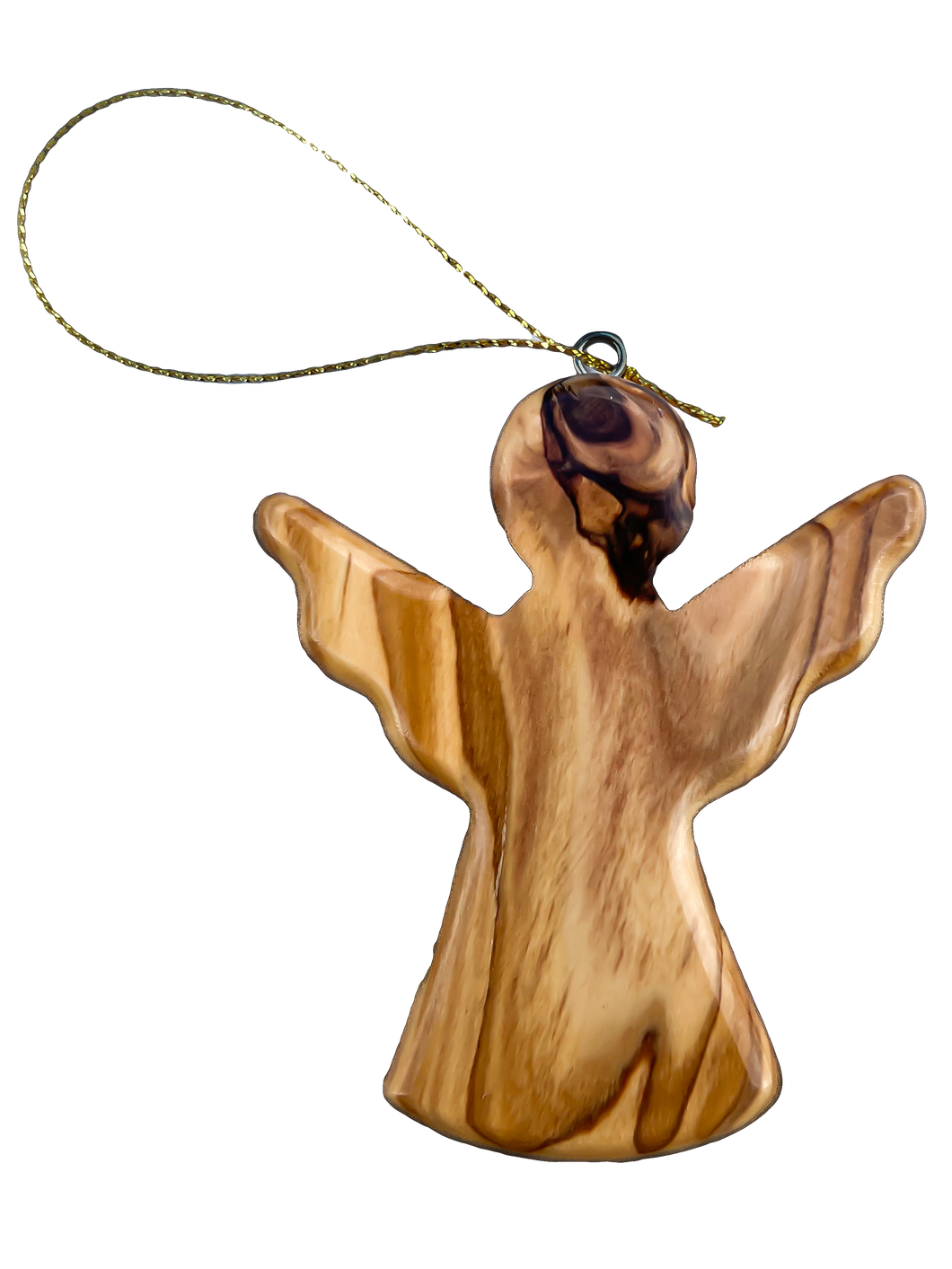 Olive Wood Angel Ornament