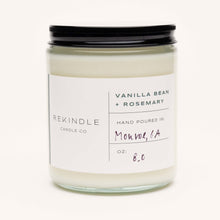 Load image into Gallery viewer, Vanilla Bean + Rosemary Soy Candle
